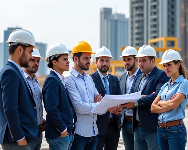 Equipo de profesionales de construcción en Barranquilla